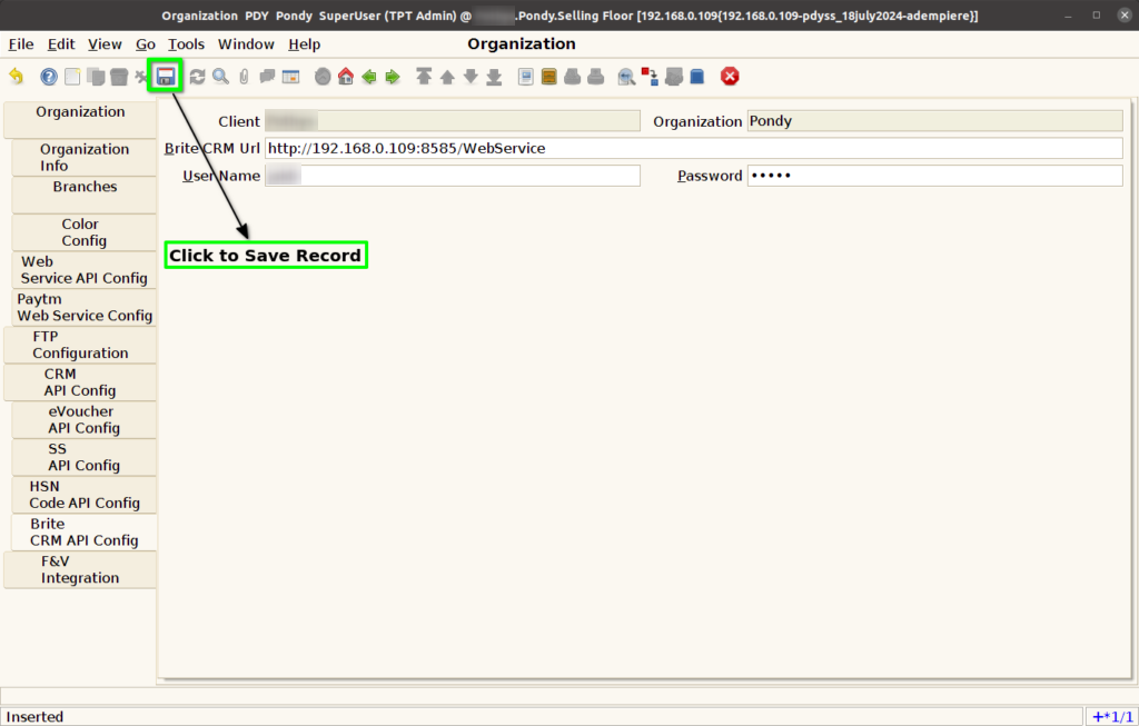 How to do Brite CRM API setup in Adempiere Retail TenthPlanet iDempiere BriteCRMAPI 5