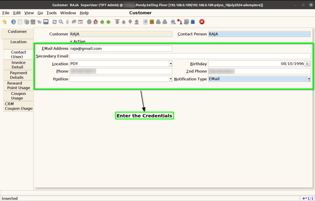 How to create a Customer in ADempiere Retail TenthPlanet iDempiere CreateACustomer 13