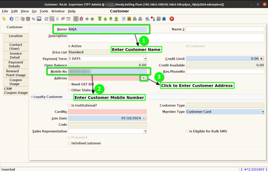 How to create a Customer in ADempiere Retail TenthPlanet iDempiere CreateACustomer 4