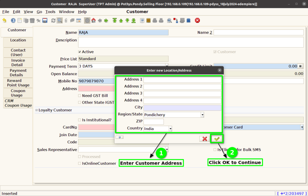 How to create a Customer in ADempiere Retail TenthPlanet iDempiere CreateACustomer 5