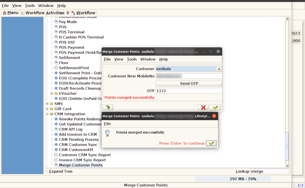 How to merge loyalty points of different mobile numbers in Adempiere Retail TenthPlanet iDempiere MergeLoyaltyPoints 4