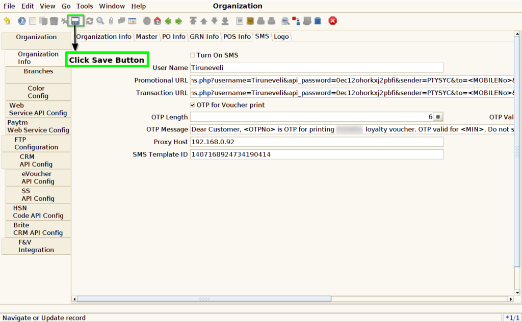 How to configure OTP validity minutes for Loyalty Points Redemption in Adempiere Retail TenthPlanet iDempiere OTPvalidityminutes 6