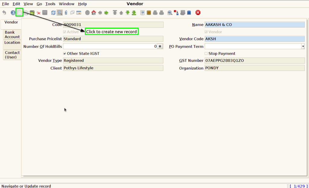 How to create a Vendor in ADempiere Retail ksnip 20240919 164924
