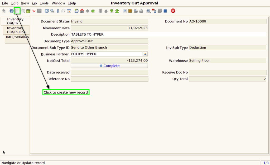 How to Create Inventory Out Approval document in ADempiere Retail ksnip 20240926 163752