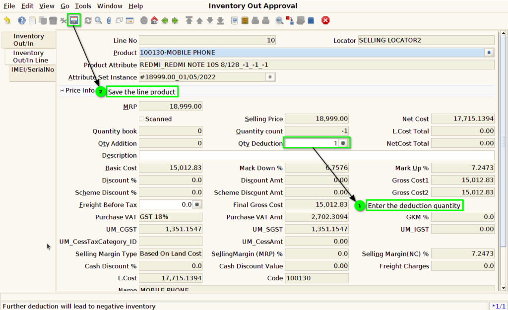 How to Create Inventory Out Approval document in ADempiere Retail ksnip 20240926 172919