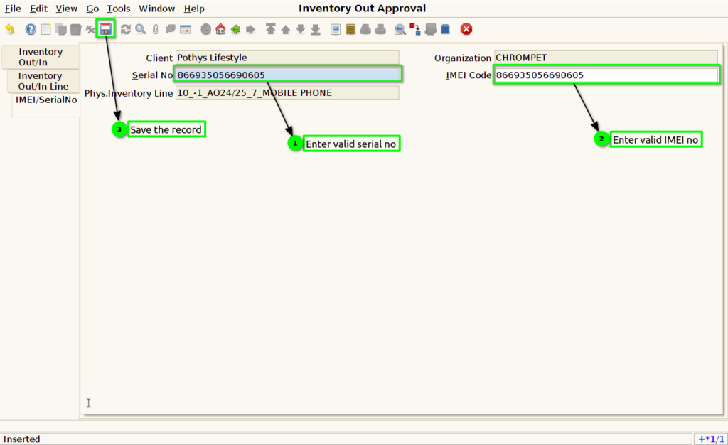 How to Create Inventory Out Approval document in ADempiere Retail ksnip 20240926 173550