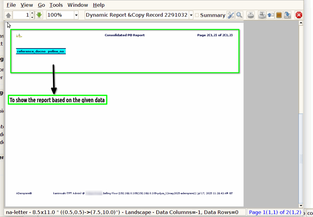 TenthPlanet ADempiere Report Consolidate PO 3 1