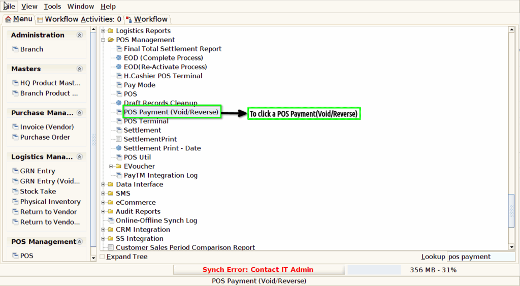How to create POS Payment (Void/Reverse) document in Adempiere Retail Tenthplanet-ADempiere-POS-POS Payment(Void/Reverse)