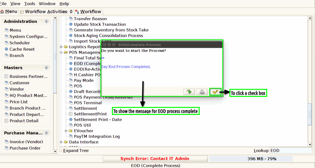How to run EOD (Complete Process) in Adempiere Retail Tenthplanet ADempiere-Process-EOD complete process-4