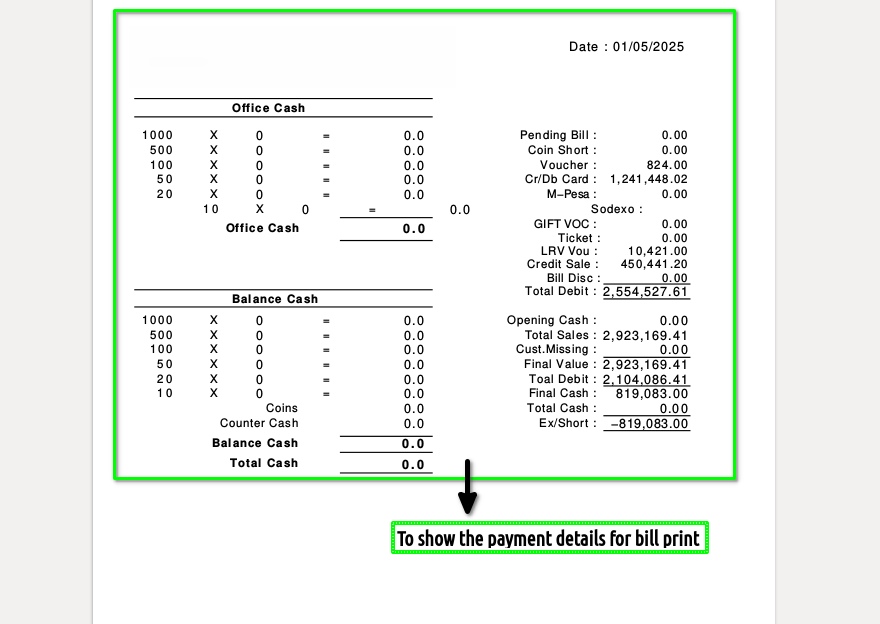 How to view Final Total Settlement Report in Adempiere Retail Tenthplanet-ADempiere-Report-Final Total settlement Report-2