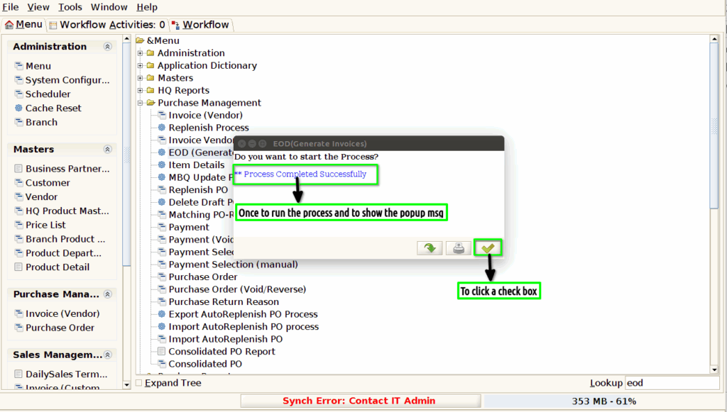 Tenthplanet Adempiere-EOD (Generate Invoices)-2