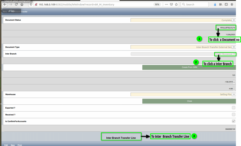 How to create Inter Branch Transfer (HHT) in Adempiere Retail Tenthplanet-Adempiere-Inter Branch Transfer(Hht)-4