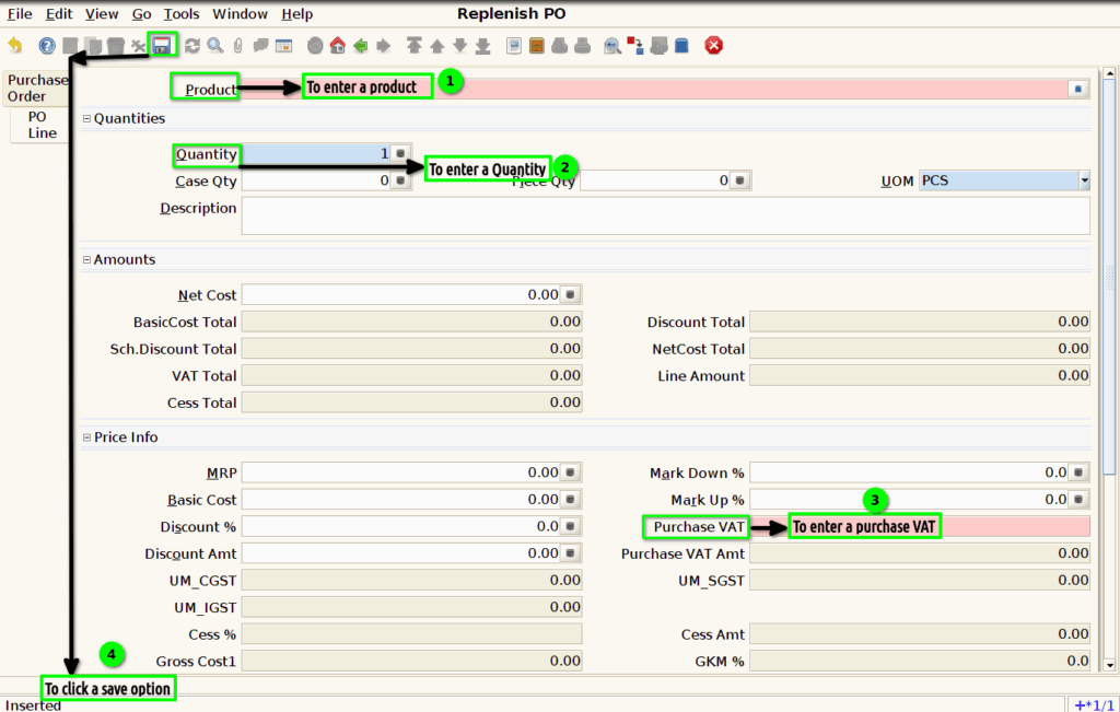 How to run Replenish Purchase Order process in Adempiere Retail Tenthplanet Adempiere-Replenish purchase order-2
