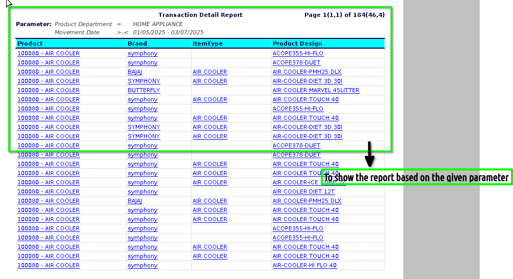 Tenthplanet Adempiere-Transaction Detail Report-2