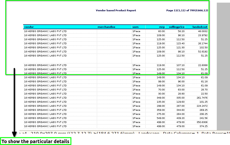 Tenthplanet Adempiere-Vendor based Product Report-10