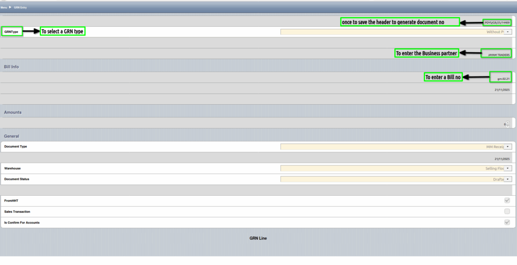 How to receive stock using GRN Scan option in Adempiere Retail TenthPlanet ADempiere GRN Scan HHT 3