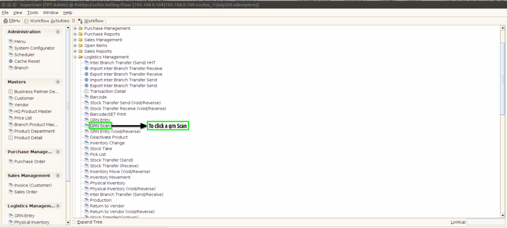 How to receive stock using GRN Scan option in Adempiere Retail TenthPlanet ADempiere GRN Scan HHT 5