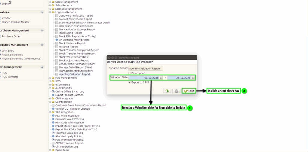 How to view Inventory Valuation Report in Adempiere Retail TenthPlanet-ADempiere- Inventory Valuation Report-1