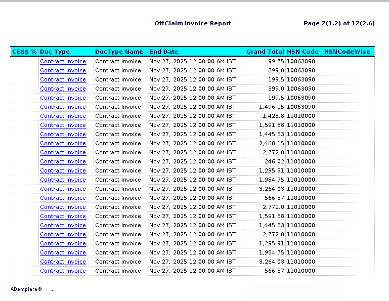 TenthPlanet-ADempiere- OffClime Invoice Report-3