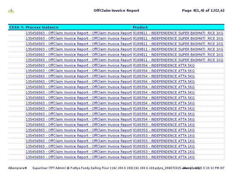 TenthPlanet-ADempiere- OffClime Invoice Report-5