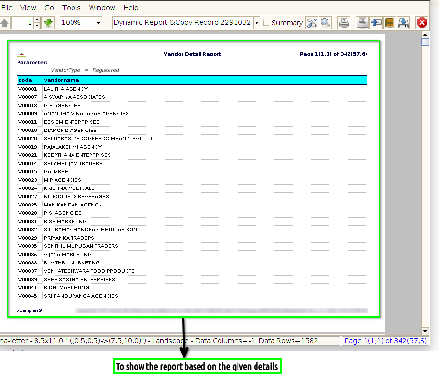 TenthPlanet ADempiere Vendor Details Report 2 1