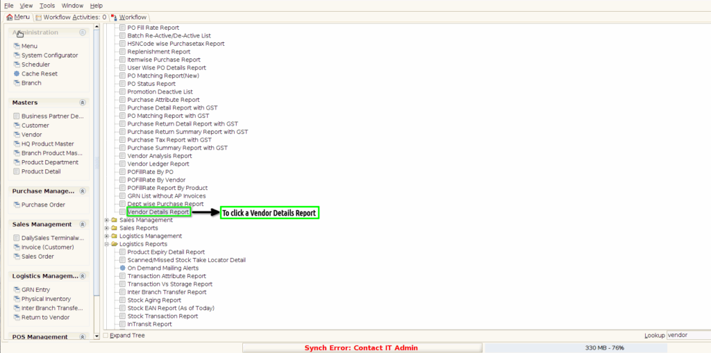TenthPlanet-ADempiere- Vendor Details Report