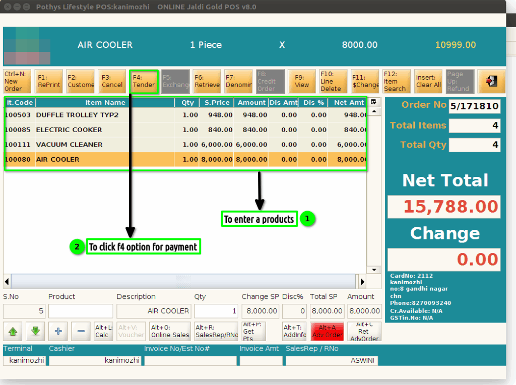 How to create Advance Order (ALT+A) in Adempiere Retail TenthPlanet-ADempiere-POS Advance Order-6