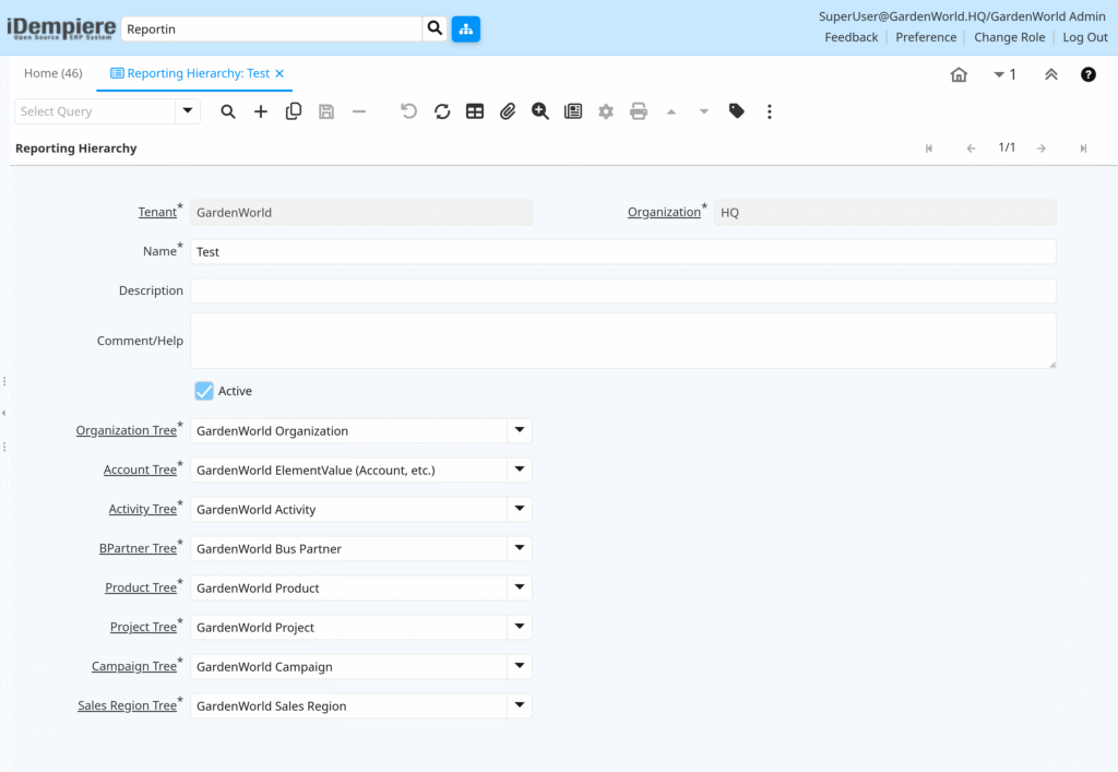 TenthPlanet-iDempiere-AccountingManagement-ReportingHierarchy