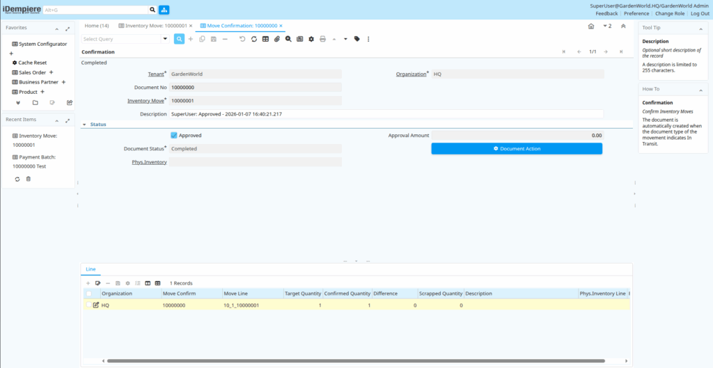 TenthPlanet-iDempiere-InventoryManagement-MoveConfirmation-2