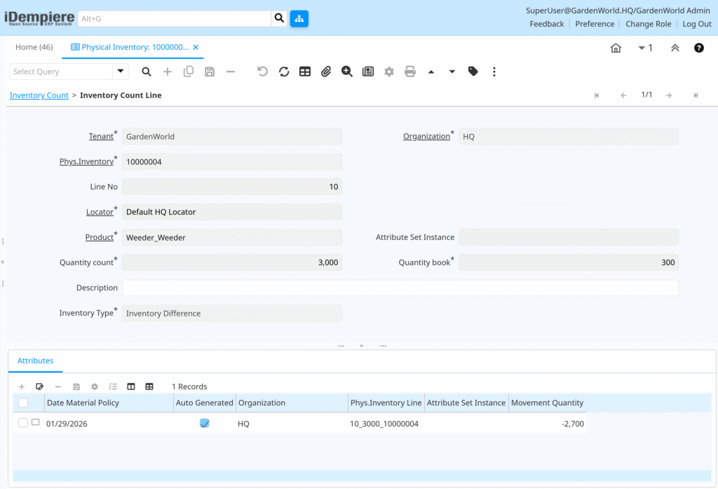 TenthPlanet-iDempiere-InventoryManagement-PhysicalInventory-1