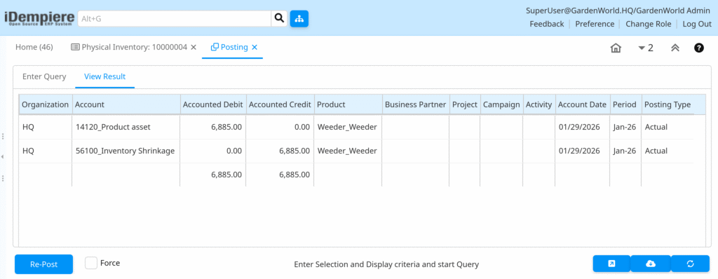 TenthPlanet-iDempiere-InventoryManagement-PhysicalInventory-2