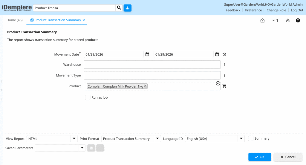 TenthPlanet-iDempiere-InventoryManagement-ProductTransactionSummary-1