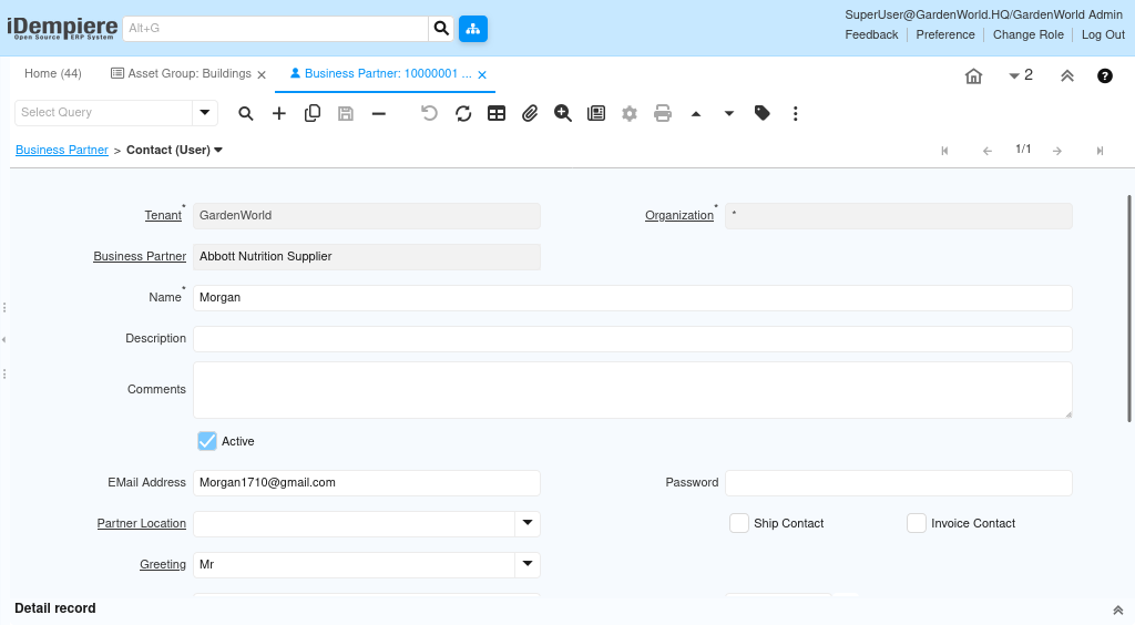How Contact (User) and Location Work in iDempiere TenthPlanet-iDempiere-Master-Contact(user)
