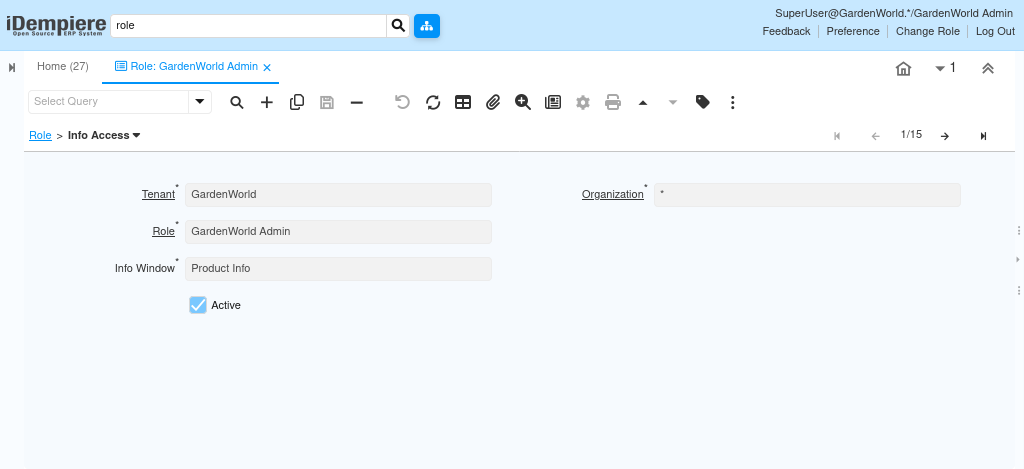 How do Window, Process, and Form Access work in iDempiere TenthPlanet iDempiere Master Role 10