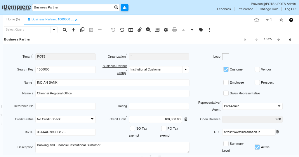 How to Configure Customer in iDempiere TenthPlanet-iDempiere-Masters-Customer-2