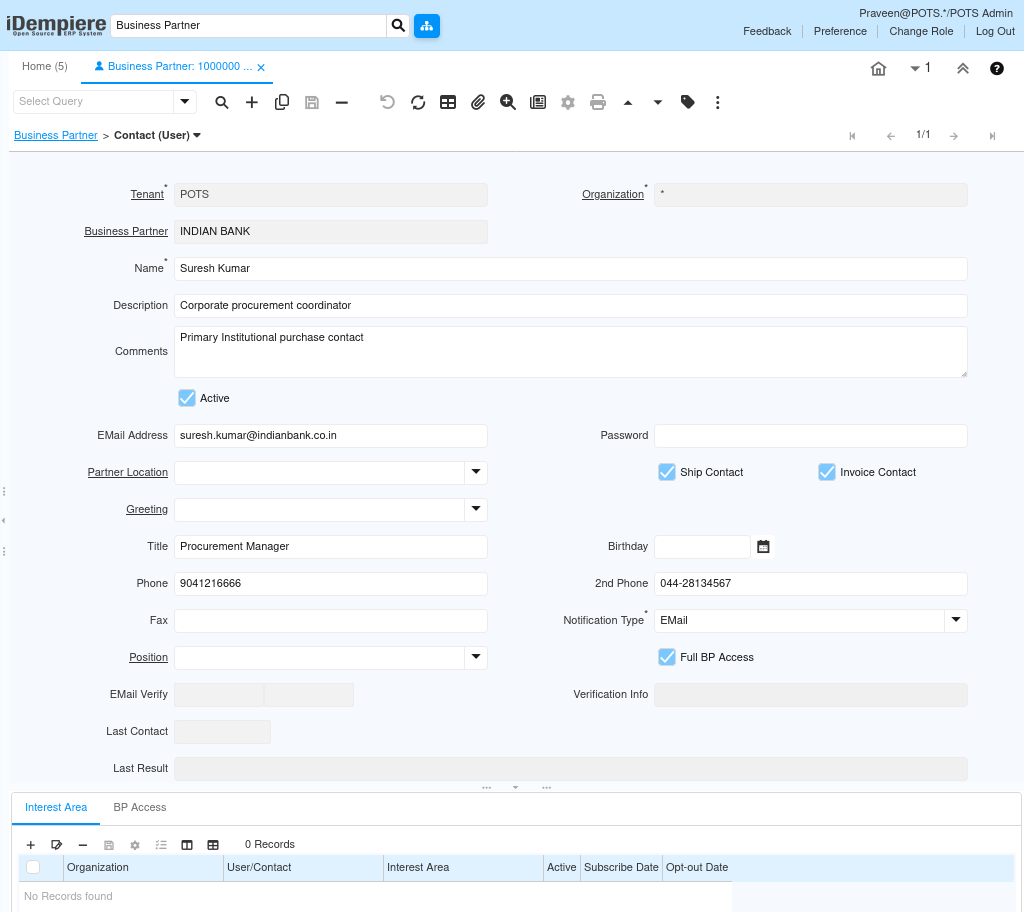 How to Configure Customer in iDempiere TenthPlanet-iDempiere-Masters-Customer-5
