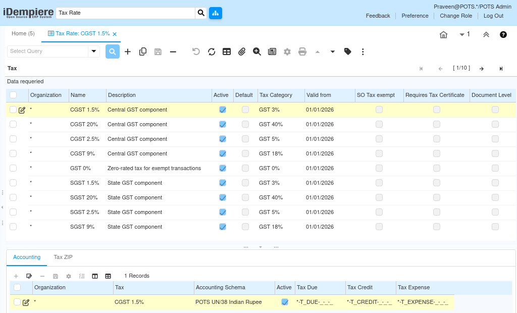 How to Configure the Tax in iDempiere for Retail TenthPlanet iDempiere Masters