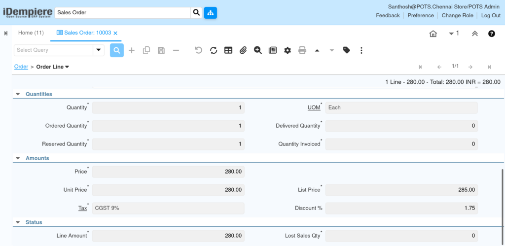 How to Configure Quotation Orders in iDempiere for Retail TenthPlanet iDempiere Sales Quotation Line 2 1
