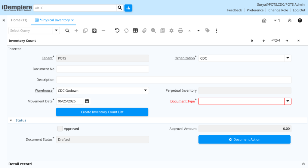 TenthPlanet-iDempiere-Transaction-PhysicalInventory-3