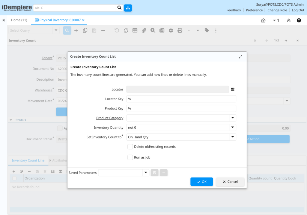 TenthPlanet-iDempiere-Transaction-PhysicalInventory-3