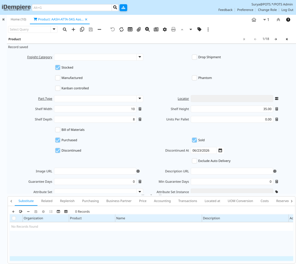 How to Configure Product Deactivation & Discontinuation in iDempiere for Retail TenthPlanet-iDempiere-Transaction-Product-4