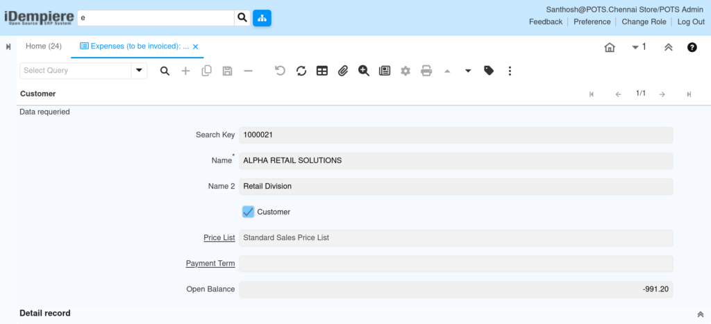 TenthPlanet iDempeire PartnerRelation Expensesto be invoiced 1