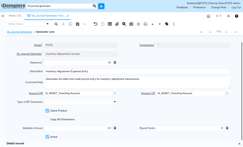 TenthPlanet iDempiere Accounting GLJournalGenerator 2