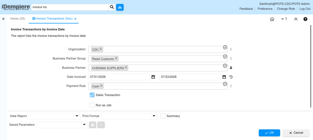 TenthPlanet iDempiere Accounting Inovice Transaction Doc 1