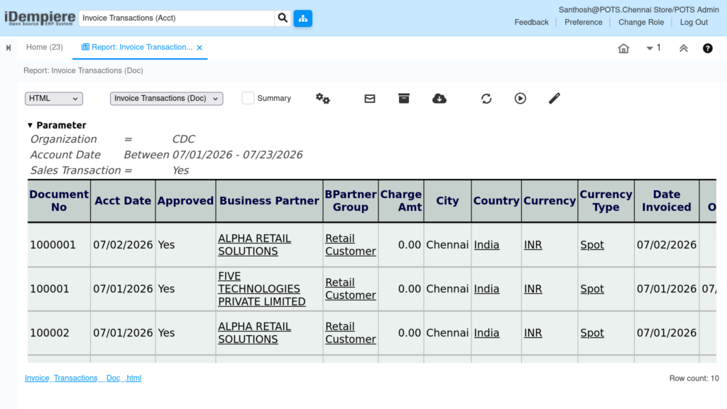 TenthPlanet iDempiere Accounting Invoice Transaction Acct 2