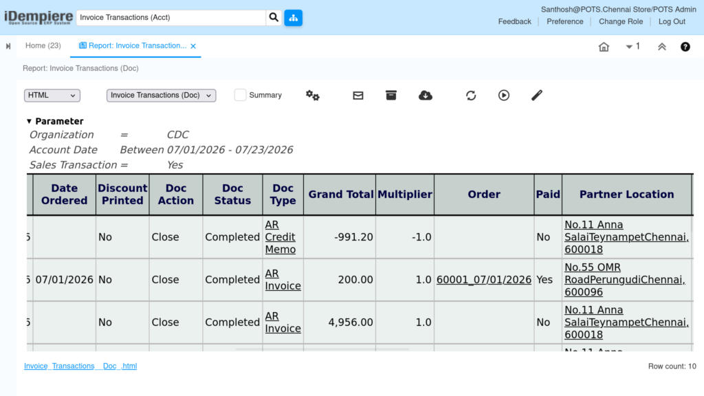 TenthPlanet iDempiere Accounting Invoice Transaction Acct 3