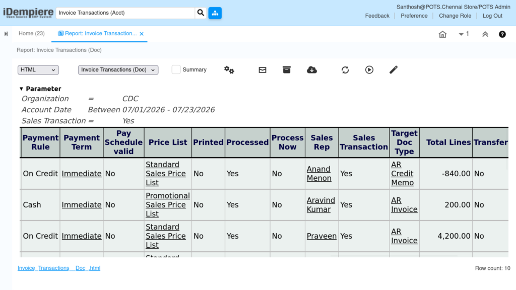 TenthPlanet iDempiere Accounting Invoice Transaction Acct 4