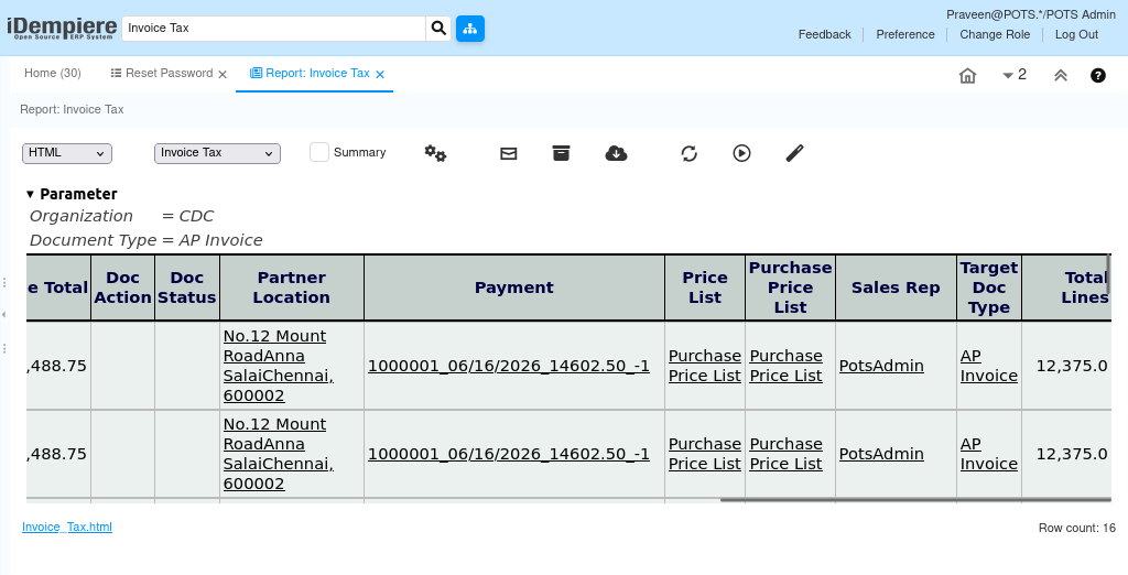 TenthPlanet-iDempiere-Accounting-InvoiceTax-3