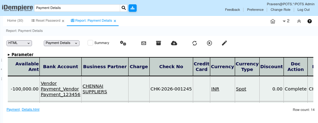 TenthPlanet iDempiere Accounting Paymentdetails2