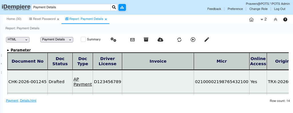 TenthPlanet iDempiere Accounting Paymentdetails3